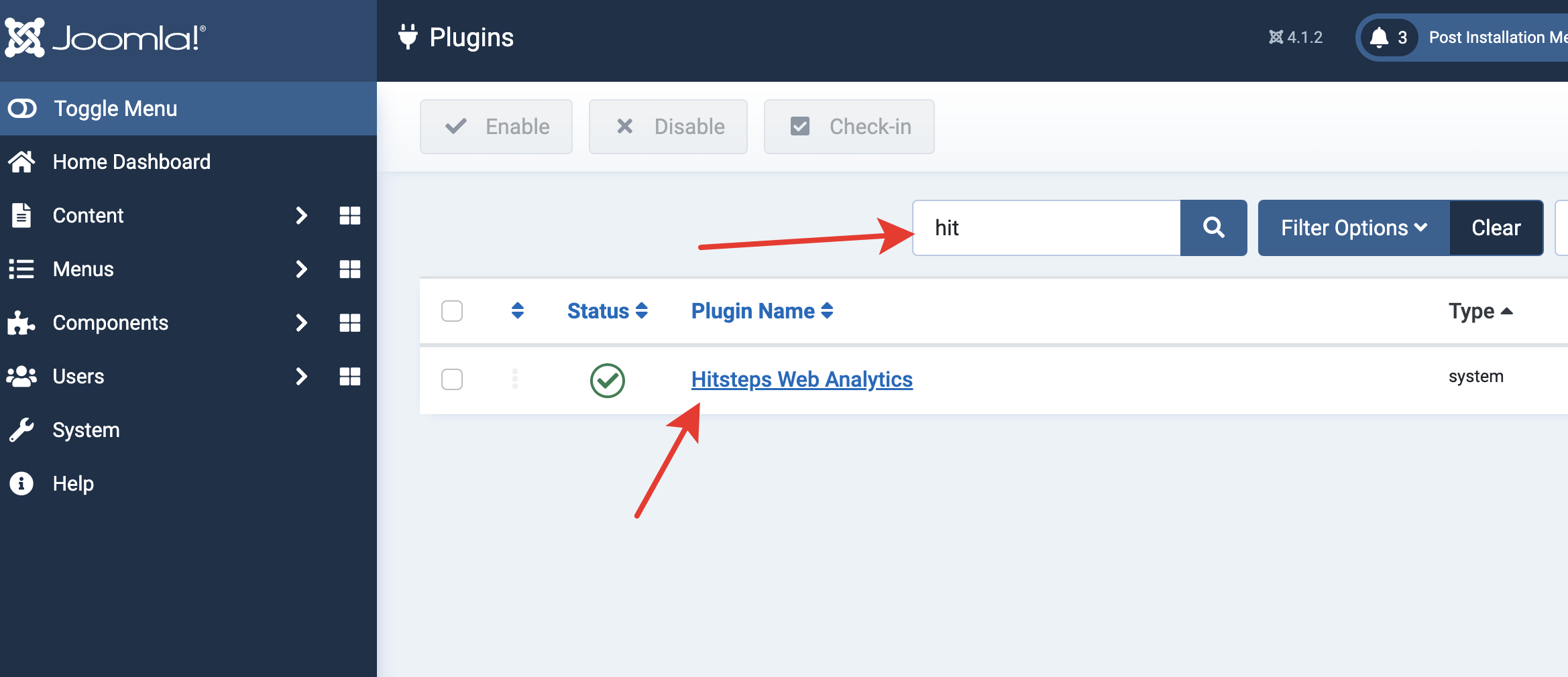 Plugin Manager Joomla